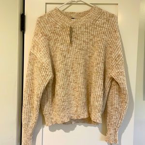 JCrew Marled cotton-blend crewneck sweater color sand spray dye. Size small.